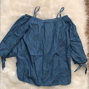 Off The Shoulder Denim Top